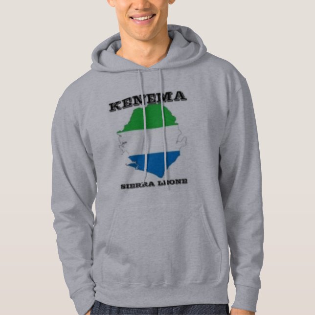 Moletom Sierra Leone, Hoodie do mapa (Kenema) (Frente)