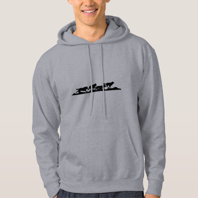 Moletom Silhouette Black Wolf Wild Correndo Com A Embalage (Frente)