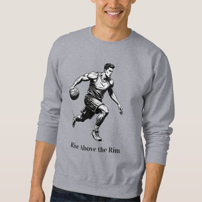 Moletom Silhueta de basquete - Suba acima da borda (Frente)