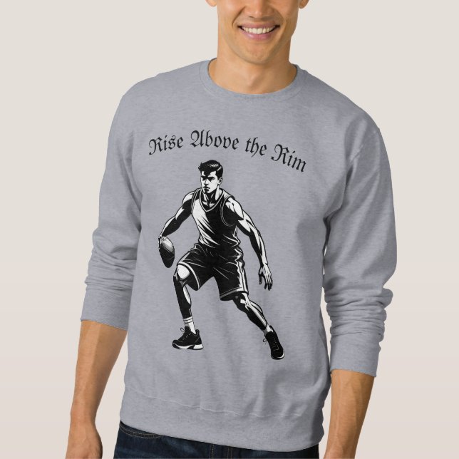 Moletom Silhueta de basquete - Suba acima da borda (Frente)