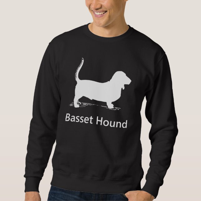 Moletom Silhueta de Basset Hound (Frente)