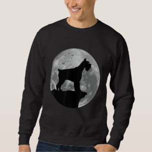Moletom Silhueta Giant Schnauzer No Halloween C Da Lua