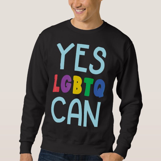 Moletom Sim Lgbtq Pode Igualdade De Gênero Orgulho Arco-Ír (Frente)
