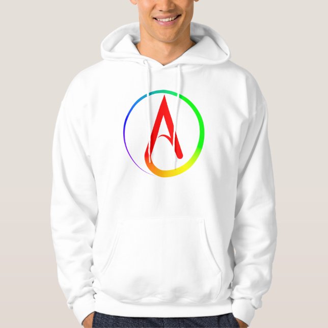Moletom Símbolo Ateu Arco-íris (Frente)