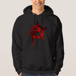 Moletom Símbolo de Anarquia de Grafite Vermelho