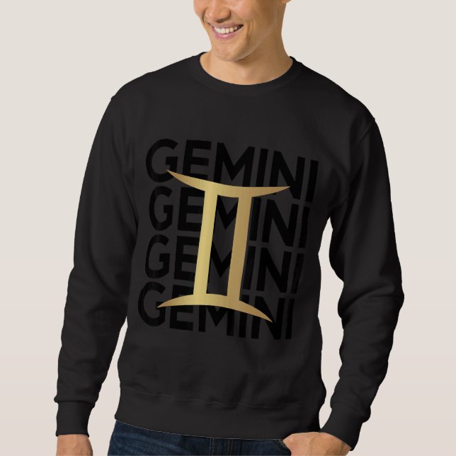 Moletom Símbolo de Astrologia Gemini Zodiac Símbolo Horosc (Frente)