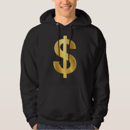 Moletom Símbolo de Cifrão de Dólar de Ouro – Minimalista d