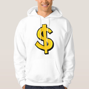 Moletom Símbolo de Dólar Dourado Negrito Amarelo Dinheiro