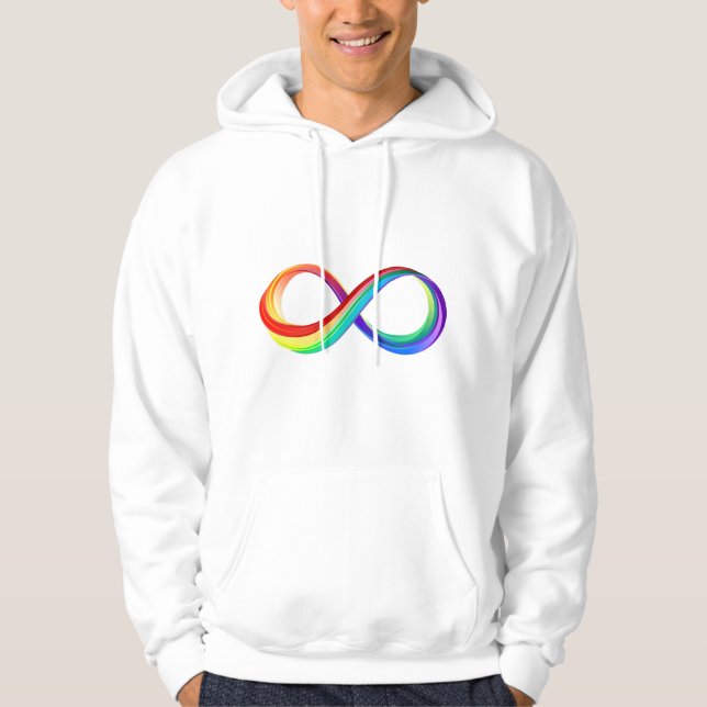 Moletom Símbolo de Infinidade Arco-Íris em Camadas (Frente)