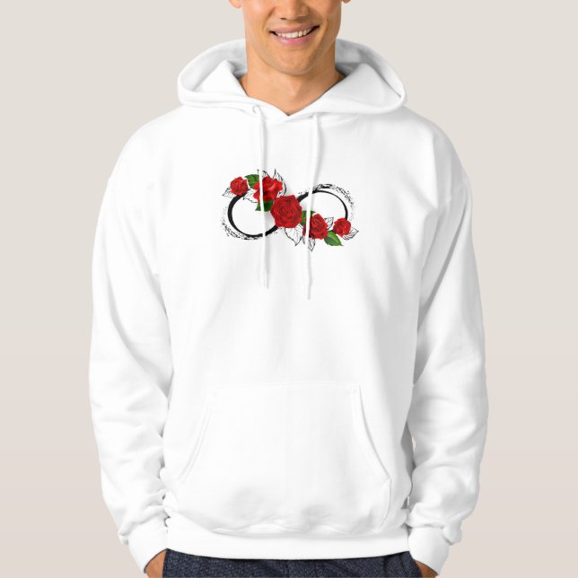 Moletom Símbolo de Infinito com Rosas Vermelhas (Frente)