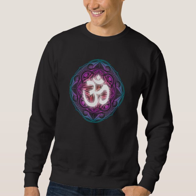Moletom Símbolo de Meditação de Espiritualidade Om (Frente)