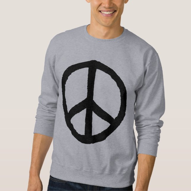 Moletom Símbolo de paz duro - Preto (Frente)