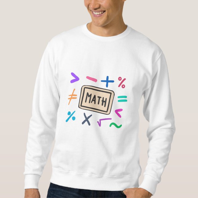 Moletom Símbolos matemáticos para estudantes e pais (Frente)