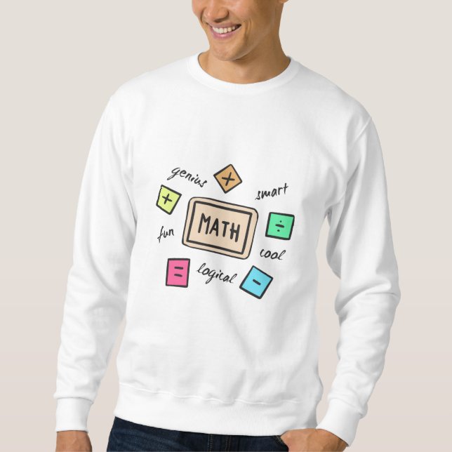 Moletom Símbolos matemáticos para estudantes e pais (Frente)