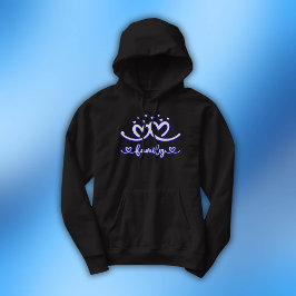 Moletom Simples família de coração em azul | Masculinos