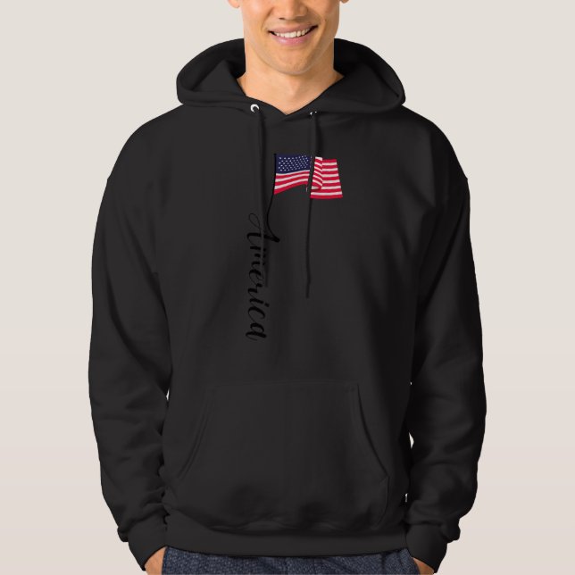 Moletom Sinal Americano Flag American Flag Polle For Patri (Frente)