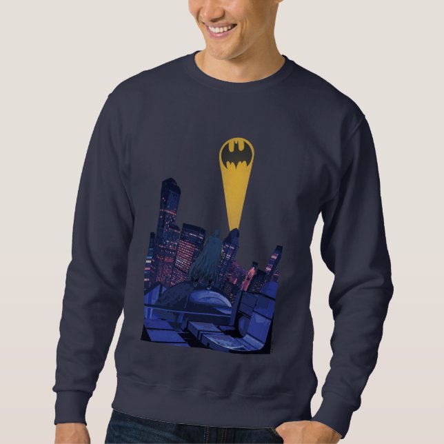 Moletom Sinal Bat Sobre Gotham (Frente)