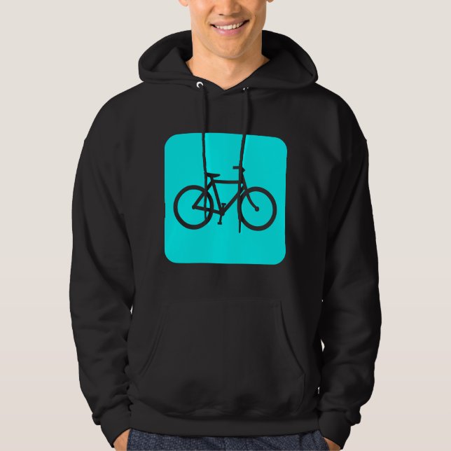 Moletom Sinal de Bicicleta - Ciano (Frente)