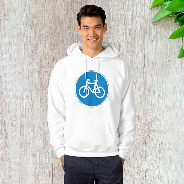 Moletom Sinal de Faixa de Bicicleta Azul Símbolo de Ciclis (Criador carregado)