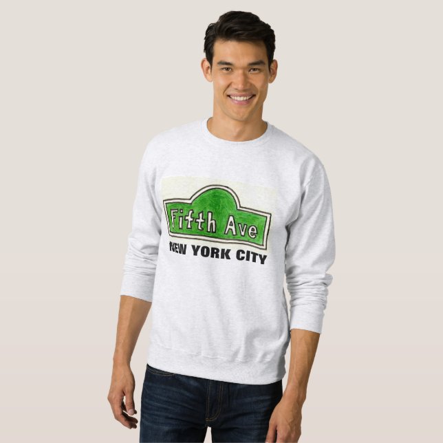 Moletom Sinal de Nova Iorque da Quinta Avenida, Sweatshirt (Frente Completa)