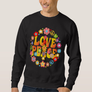 Moletom Sinal de Paz Amor 1960 década de 1970 Tie Dye Groo