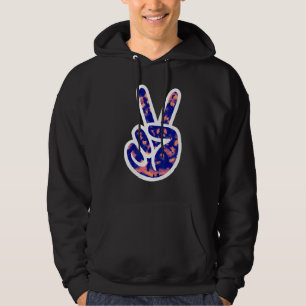 Moletom Sinal de Paz Amor 60S 70S Paz Retro Tie Dye Hippie