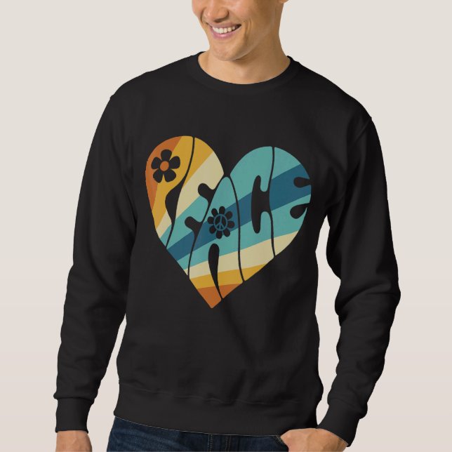 Moletom Sinal de Paz com Roller de Amor Desfiguração 70s F (Frente)