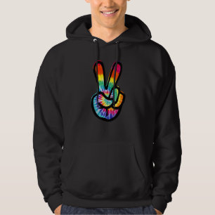 Moletom Sinal de Paz Tie Dye Hippie Figurume 60s 70s