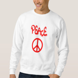 Moletom Sinal de Paz Vermelha com Paz Ortografada em Grafi