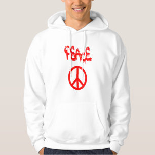 Moletom Sinal de Paz Vermelha com Paz Ortografado em Grafi