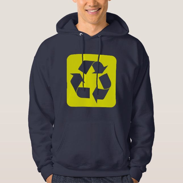 Moletom Sinal de reciclagem - Amarelo (Frente)