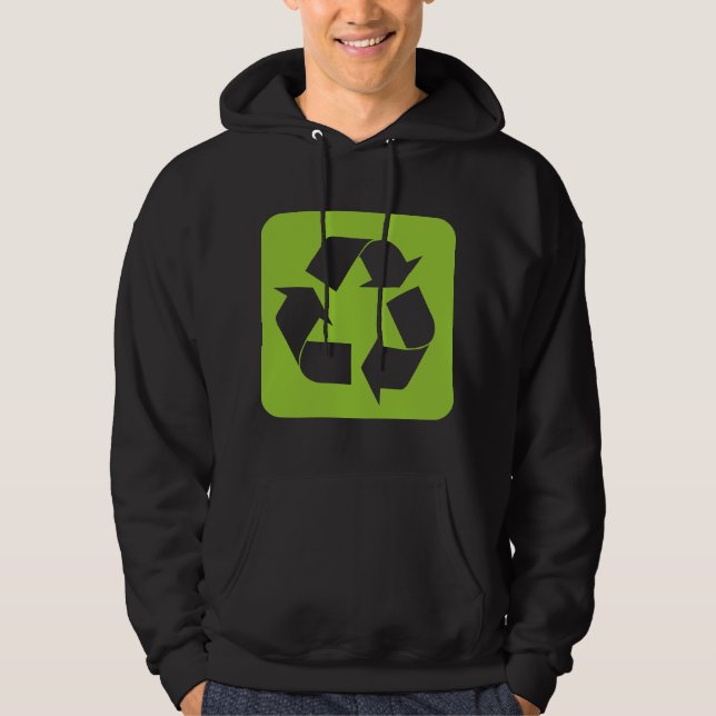 Moletom Sinal de reciclagem - Verde marciano (Frente)