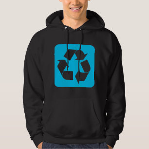 Moletom Sinal do reciclagem - azul-céu