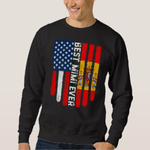 Moletom Sinalizador Americano e Espanha Melhor Família Mim