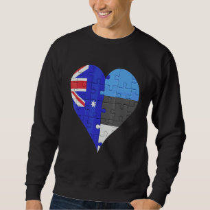 Moletom Sinalizador Australiano Estoniano Heart