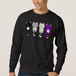 Moletom Sinalizador de Asexualidade de Gato de Gato de Gat