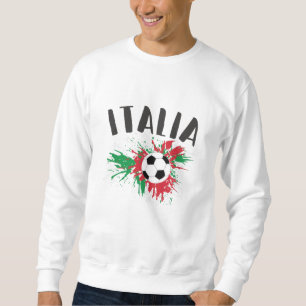 Moletom Sinalizador de Grunge da Bola de Futebol da Itália