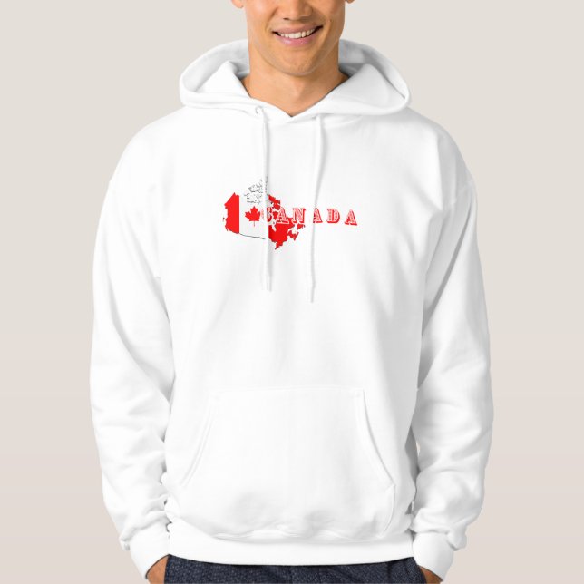 Moletom Sinalizador de mapa de script canadense simples mo (Frente)