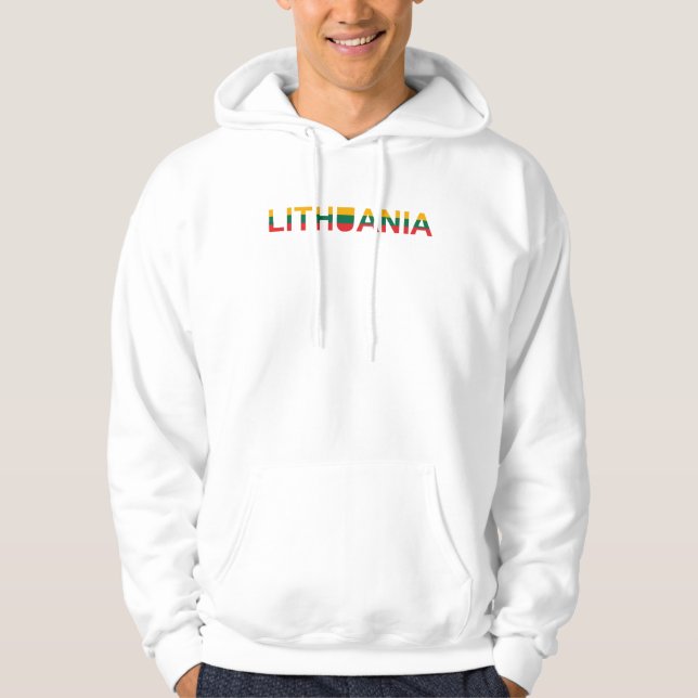 Moletom Sinalizador de mapa Simples Moderno da Lituânia (Frente)