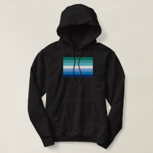 Moletom Sinalizador do Orgulho Masculino Gay (Azure)