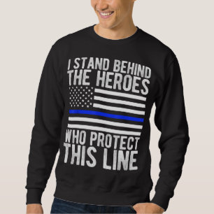 Moletom Sinalizador fino de linha azul - Polícia de herói