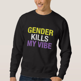 Moletom Sinalizador Não Binário Funny Enby Genderqueer Não