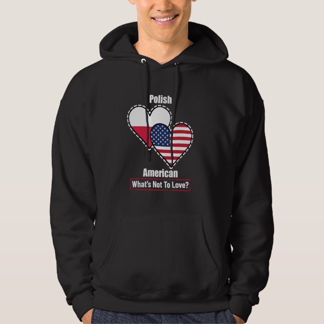 Moletom Sinalizadores de Coração Poloneses Americanos O qu (Frente)
