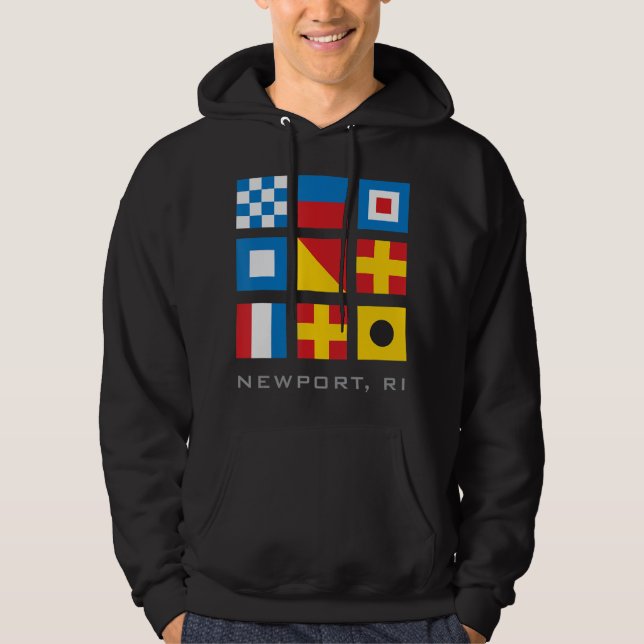 Moletom Sinalizadores Náuticos Da Ilha Ri Rhode, Newport (Frente)