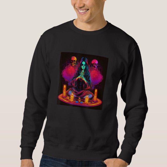 Moletom Sinfonia da Feiticeira Um Conto de Caveiras, Velas (Frente)