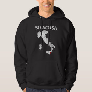 Moletom Siracusa Sicília Sicília Itália Mapa do Amor