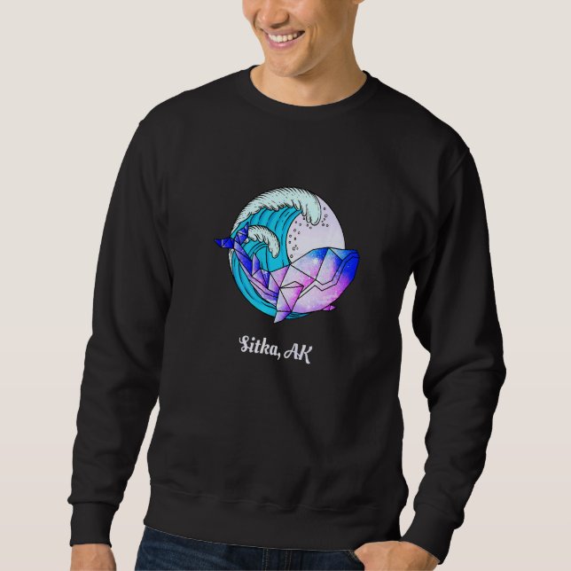 Moletom Sitka Ak Japonês Paint Geométrico Orca Killer Whal (Frente)