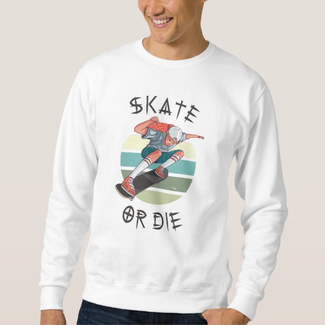 Moletom Skate ou morrer Skateboarder Boy (Frente)