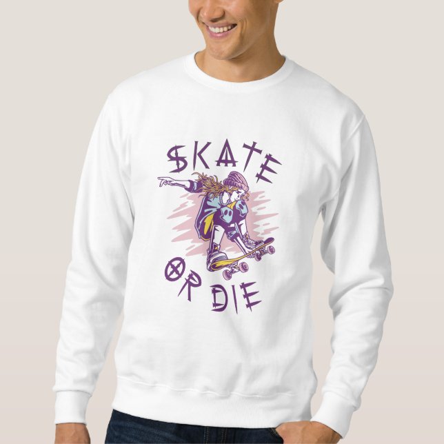 Moletom Skate ou morrer Skateboarder Girl (Frente)