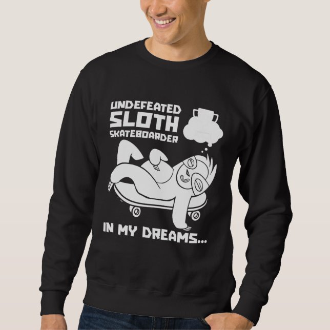 Moletom Skater Skateboarding Skateboarder Skateboard Sloth (Frente)